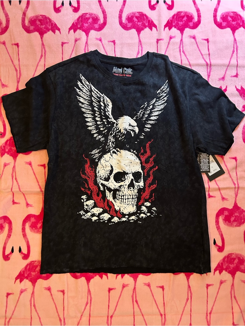 MOD CULT GRAPHIC Men's T-SHIRT Sz XL Rhinestone NWT